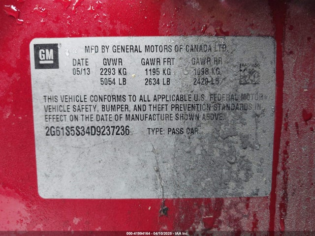 2013 CADILLAC XTS 2G61S5S34D9237236 Photo 8