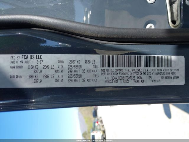 3C4NJDCB0HT607120 Jeep New Compass Limited 4x4