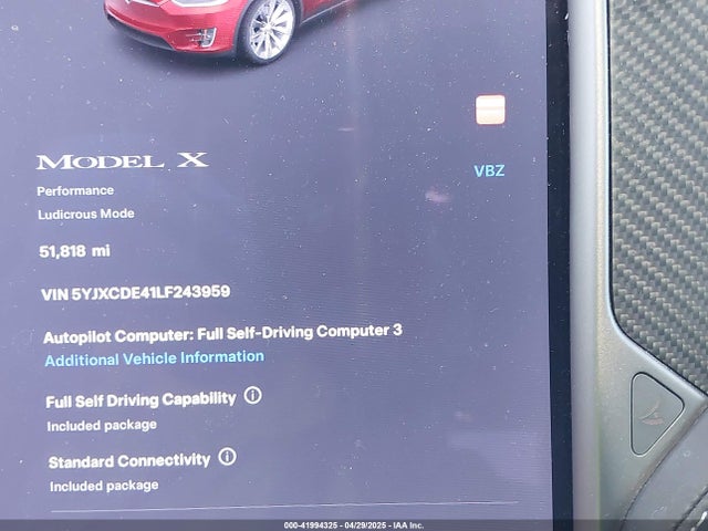 2020 TESLA MODEL X 5YJXCDE41LF243959 Photo 6