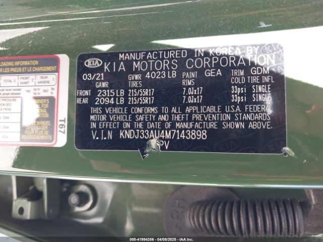 KNDJ33AU4M7143898 KIA SOUL EX