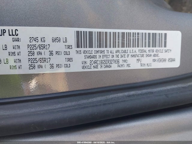 2C4RC1BG5ER327036 Chrysler Town & Country Touring