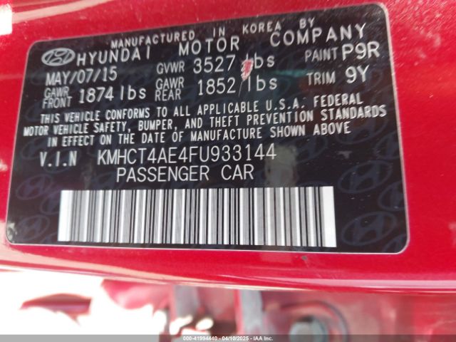 KMHCT4AE4FU933144 Hyundai ACCENT GLS