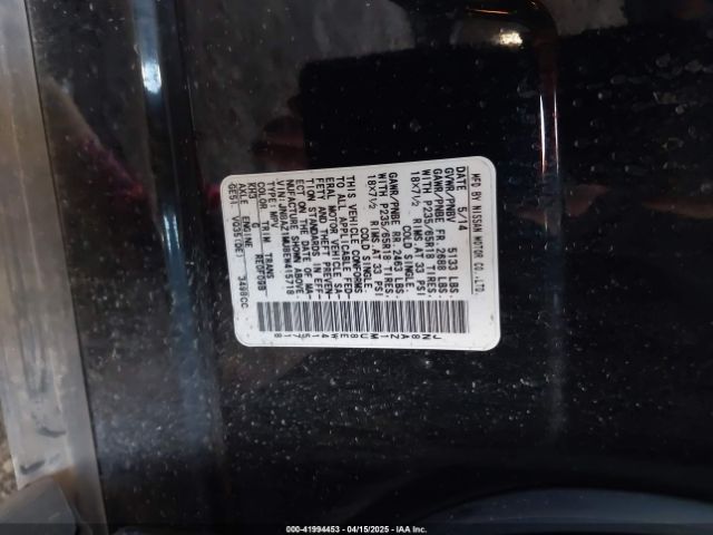JN8AZ1MU8EW415718 Nissan MURANO SV