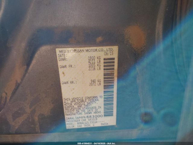 1N4AL3AP4FN883000 Nissan Altima
