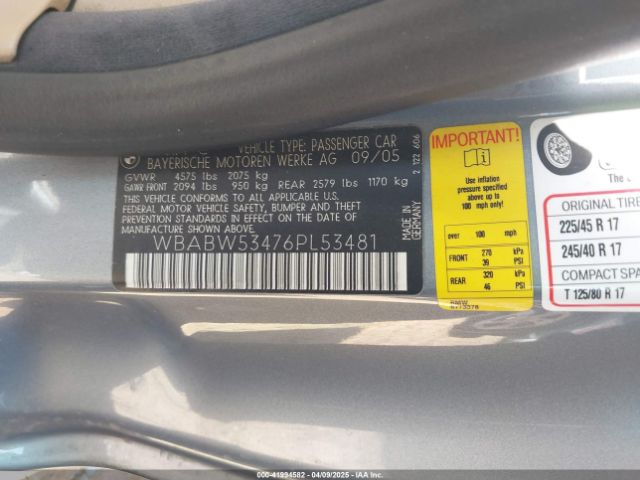 2006 BMW 330CI WBABW53476PL53481 Photo 8