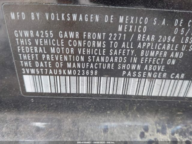 2019 VOLKSWAGEN GOLF GTI 3VW5T7AU9KM023698 Photo 8