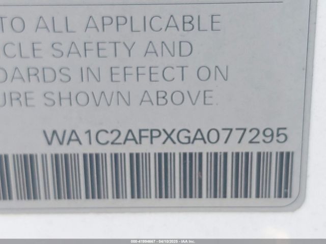 WA1C2AFPXGA077295 Audi Q5 2.0t Premium