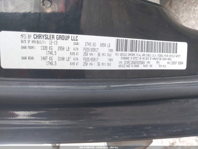 2C4RC1BG6ER225664 Chrysler Town & Country Touring