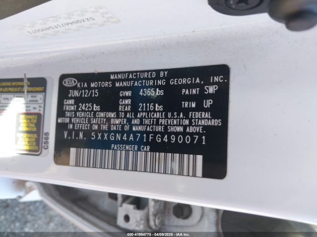 5XXGN4A71FG490071 KIA OPTIMA EX