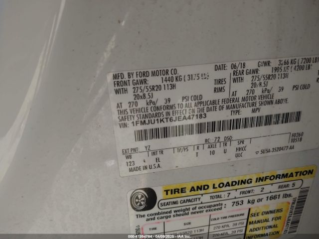 1FMJU1KT6JEA47183 Ford Expedition Limited
