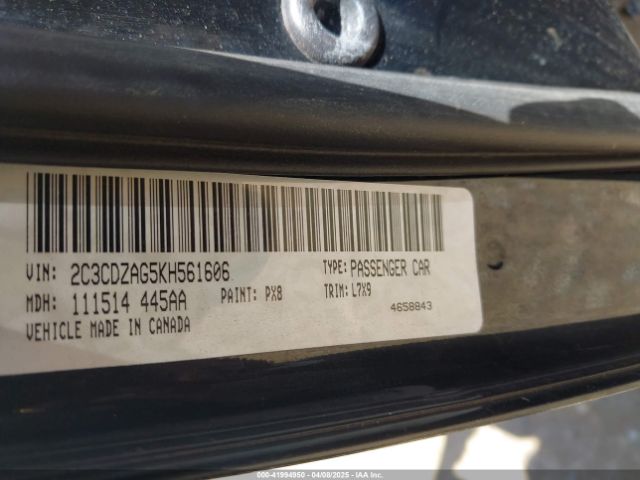 2C3CDZAG5KH561606 Dodge Challenger Sxt
