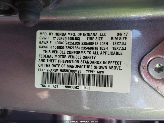 7FARW1H85HE008425 Honda CR-V