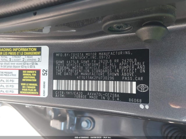 Toyota CAMRY SE 2023 4T1G11AK2PU730296 Image 9