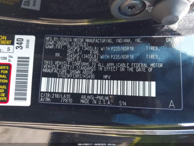 2024 TOYOTA SIENNA 5TDZSKFC8RS145490 Photo 8