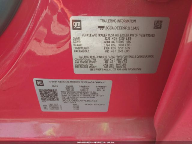 2GCUDEED9P1151433 Chevrolet Silverado 1500 4wd  Short Bed Rst