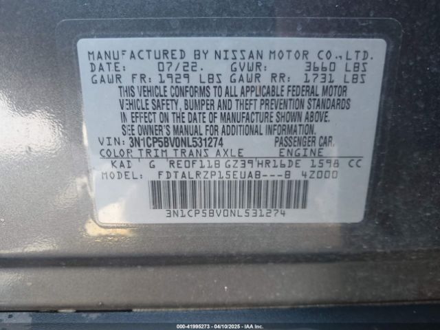 2022 NISSAN KICKS 3N1CP5BV0NL531274 Photo 8
