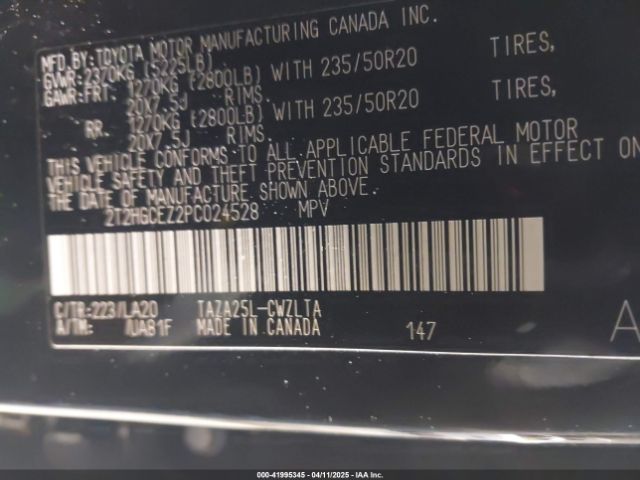 2T2HGCEZ2PC024528 Lexus Nx 350 Luxury