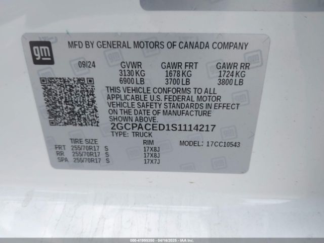 2GCPACED1S1114217 Chevrolet Silverado 1500 2wd  Short Bed Lt