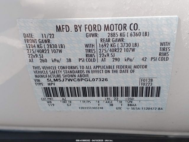 5LM5J7WC8PGL07326 Lincoln Aviator Reserve