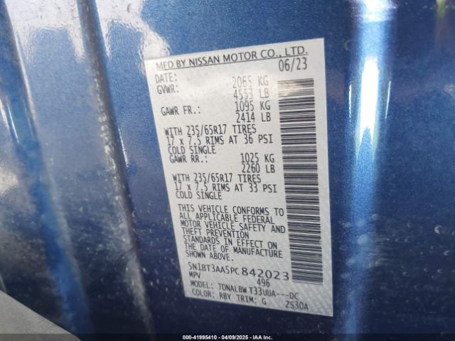 5N1BT3AA5PC842023 Nissan Rogue S Fwd