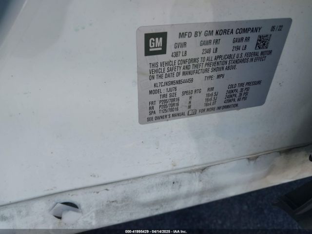 2022 CHEVROLET TRAX KL7CJNSM5NB544459 Photo 8