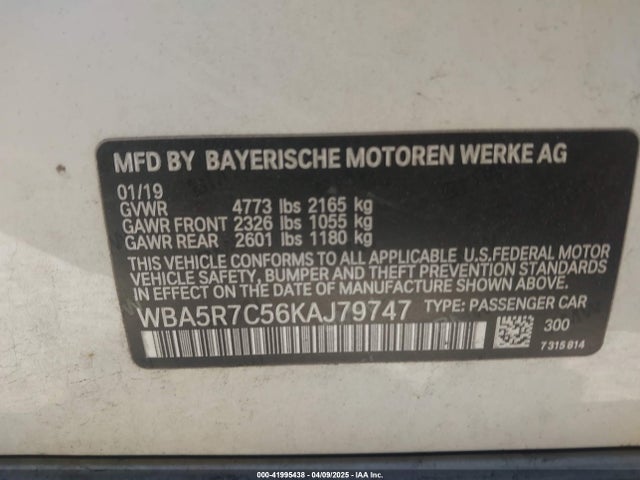 WBA5R7C56KAJ79747 BMW 330i Xdrive