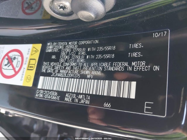 JTJYARBZ8J2091375 Lexus Nx 300 F Sport
