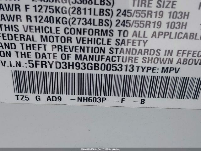 2016 ACURA MDX 5FRYD3H93GB005313 Photo 8