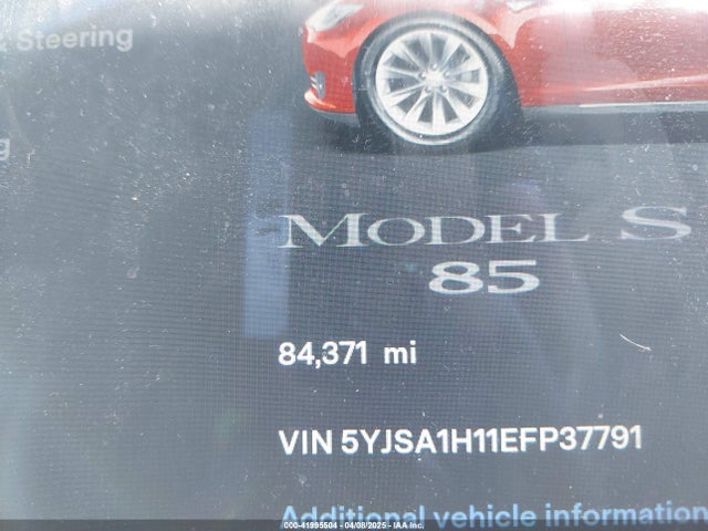 5YJSA1H11EFP37791 Tesla Model S P85