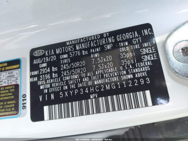 5XYP34HC2MG112293 KIA Telluride Ex
