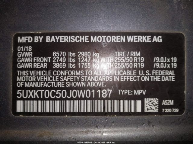 2018 BMW X5 EDRIVE 5UXKT0C50J0W01187 Photo 8