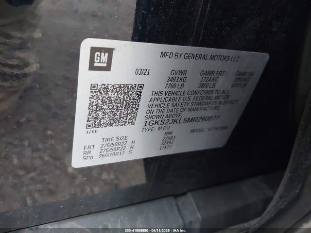 1GKS2JKL5MR290077 GMC YUKON XL DENALI