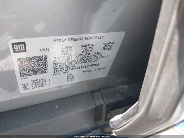 1GKS2GKD1PR386708 GMC Yukon Xl 4wd Slt