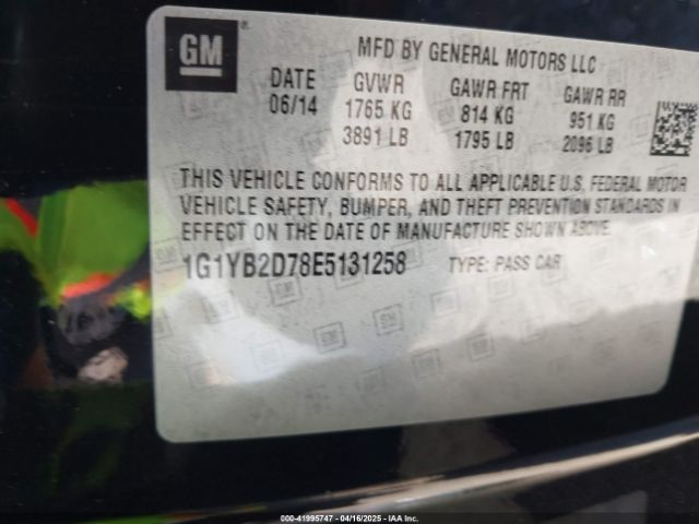 1G1YB2D78E5131258 Chevrolet CORVETTE STINGRAY