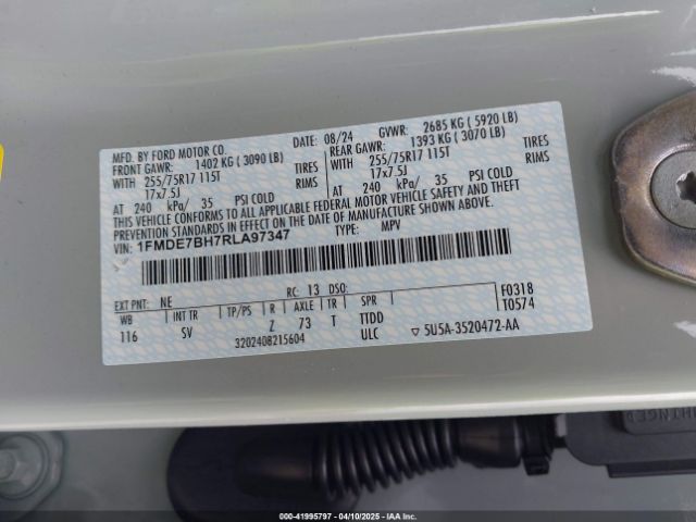 1FMDE7BH7RLA97347 Ford Bronco Big Bend
