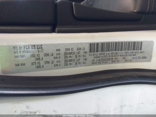 1C4RJFBG5HC942735 Jeep Grand Cherokee Limited 4x4