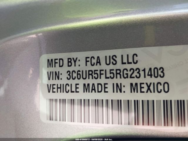 3C6UR5FL5RG231403 RAM 2500 Laramie  4x4 6'4 Box