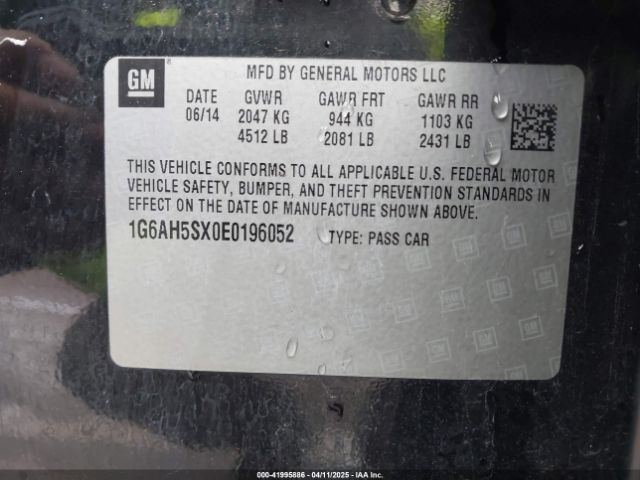 2014 CADILLAC ATS 1G6AH5SX0E0196052 Photo 8