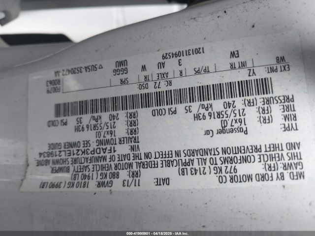 1FADP3K21EL219834 Ford FOCUS SE