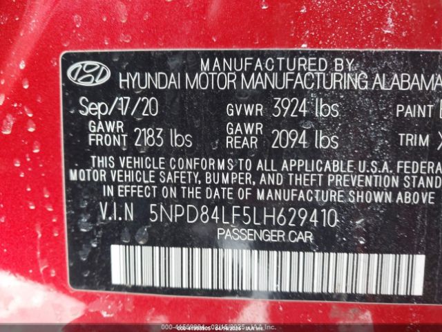 2020 HYUNDAI ELANTRA 5NPD84LF5LH629410 Photo 8