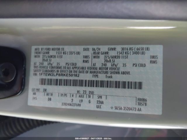 1FTEW2LP8RKE50182 Ford F-150 Stx