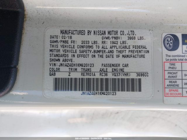 2019 NISSAN 370Z JN1AZ4EH1KM420123 Photo 8