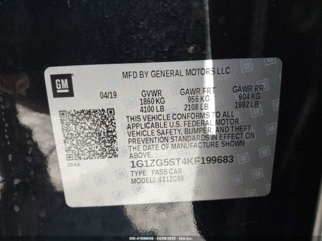 1G1ZG5ST4KF199683 Chevrolet MALIBU RS