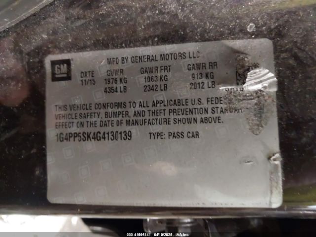 1G4PP5SK4G4130139 Buick Verano