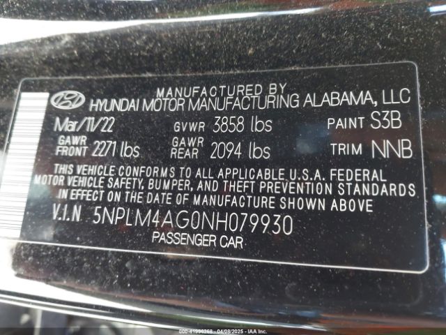 2022 HYUNDAI ELANTRA 5NPLM4AG0NH079930 Photo 8