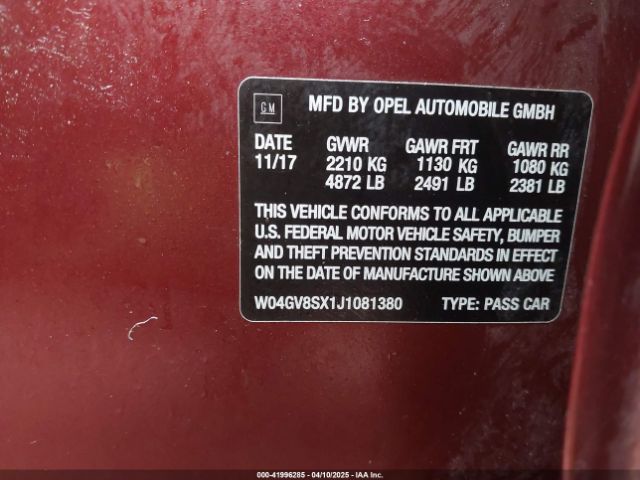 W04GV8SX1J1081380 Buick Regal Tourx Essence