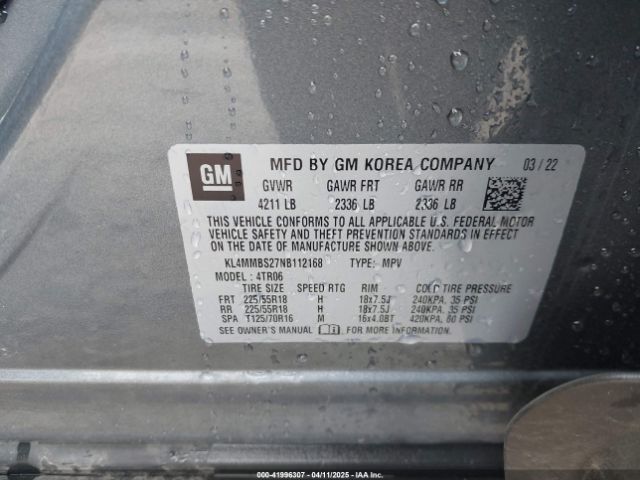KL4MMBS27NB112168 Buick Encore Gx Fwd Preferred