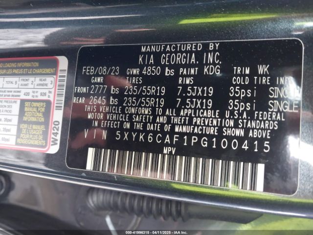 5XYK6CAF1PG100415 KIA Sportage X-line