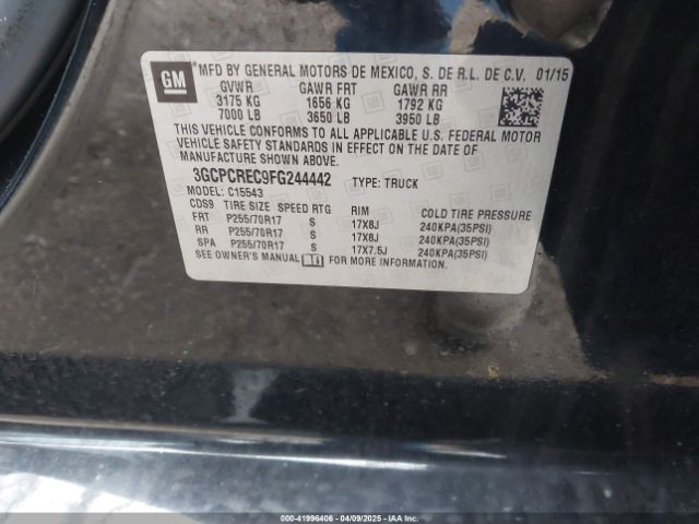 3GCPCREC9FG244442 Chevrolet Silverado 1500 1lt