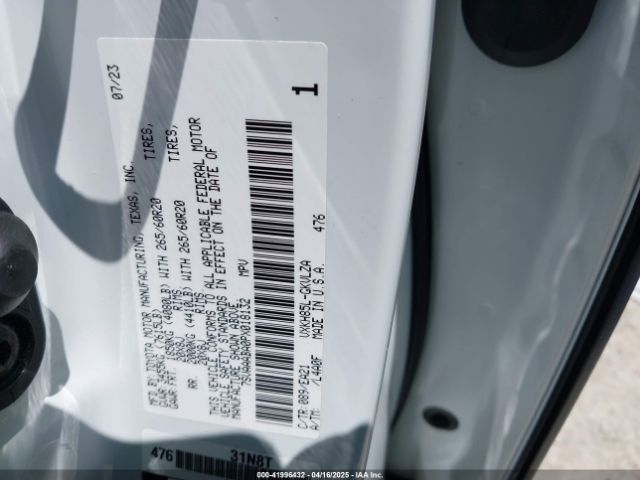 7SVAAABA0PX018132 Toyota Sequoia Limited